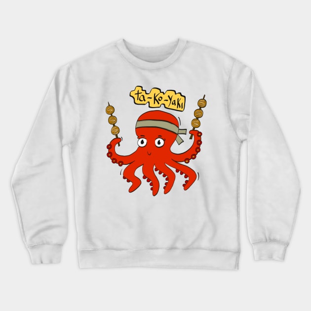 Takoyaki Dance Crewneck Sweatshirt by Beni-Shoga-Ink